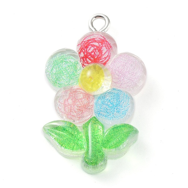 PandaHall Translucent Resin Pendants, Glitter Charms with Platinum Tone Iron Loops, Flower, 29x7.5x6.5mm, Hole: 2mm Iron+Resin Flower
PandaHall Translucent Resin Pendants, Glitter Charms with Platinum Tone Iron Loops, Flower, 29x7.5x6.5mm, Hole: 2mm Iron+Resin Flower
