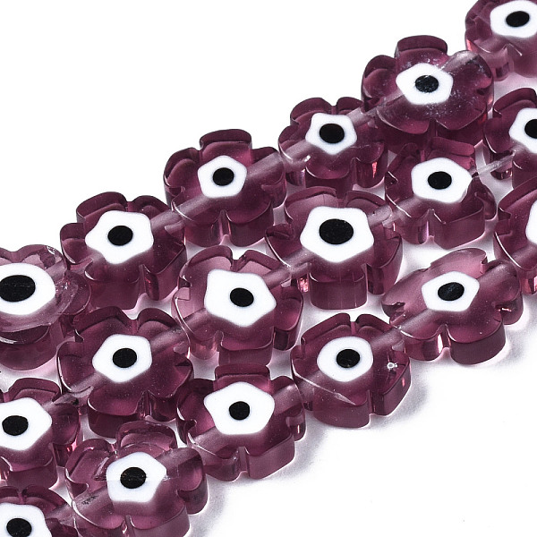 PandaHall Handmade Lampwork Beads Strands, Flower with Evil Eye, Old Rose, 7~9x7~9x3mm, Hole: 0.8mm, about 50~52pcs/strand, 14.57 inch~15.35...
PandaHall Handmade Lampwork Beads Strands, Flower with Evil Eye, Old Rose, 7~9x7~9x3mm, Hole: 0.8mm, about 50~52pcs/strand, 14.57 inch~15.35...