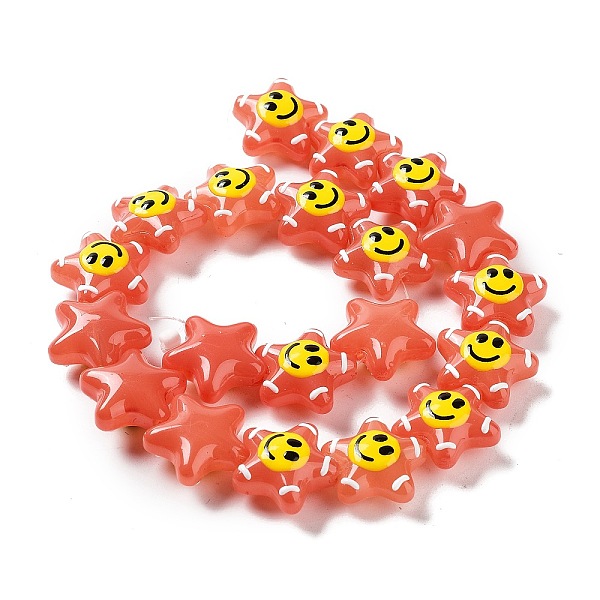 PandaHall Glass Enamel Beads, Star with Smiling Face Pattern, Coral, 20.5x22x11mm, Hole: 1.6mm Glass Star Red
PandaHall Glass Enamel Beads, Star with Smiling Face Pattern, Coral, 20.5x22x11mm, Hole: 1.6mm Glass Star Red