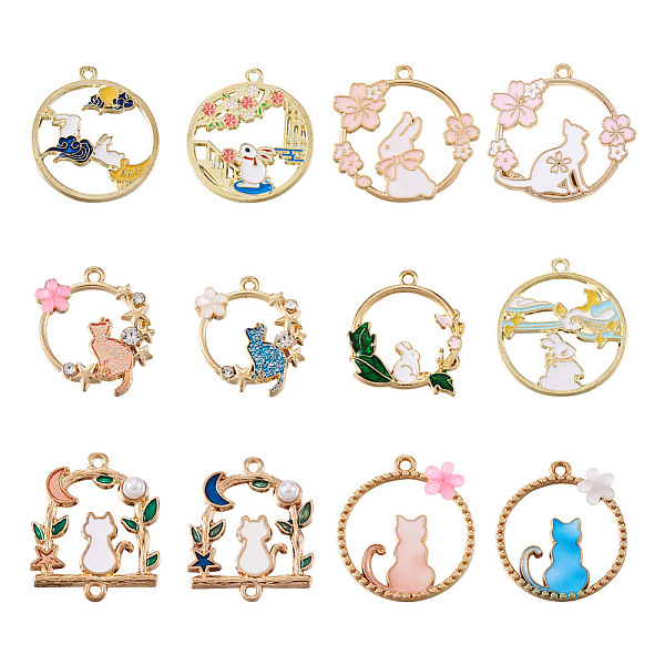 PandaHall Cheriswelry 48Pcs 12 Style Alloy Crystal Rhinestone Pendants, with Enamel and Resin, Glitter Powder, Mixed Shape, Light Gold..., Multicolor
PandaHall Cheriswelry 48Pcs 12 Style Alloy Crystal Rhinestone Pendants, with Enamel and Resin, Glitter Powder, Mixed Shape, Light Gold..., Multicolor
