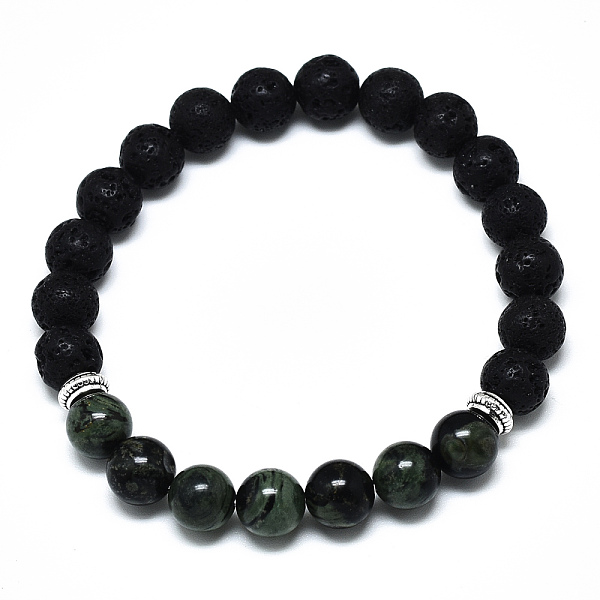 PandaHall Natural Gemstone Beads Stretch Bracelets, with Synthetic Lava Rock Beads and Alloy Beads, Round, Inner Diameter: 2-1/8 inch(5.5cm)...
PandaHall Natural Gemstone Beads Stretch Bracelets, with Synthetic Lava Rock Beads and Alloy Beads, Round, Inner Diameter: 2-1/8 inch(5.5cm)...