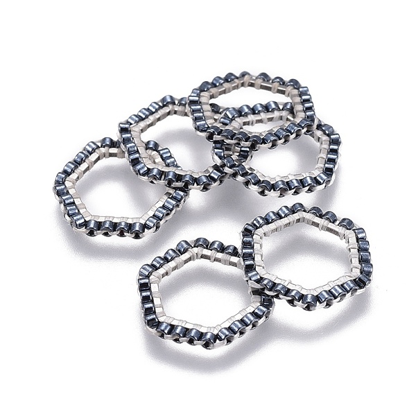 PandaHall MIYUKI & TOHO Handmade Japanese Seed Beads, with 304 Stainless Steel Link Rings, Loom Pattern, Hexagon, Silver, Dark Gray...
PandaHall MIYUKI & TOHO Handmade Japanese Seed Beads, with 304 Stainless Steel Link Rings, Loom Pattern, Hexagon, Silver, Dark Gray...