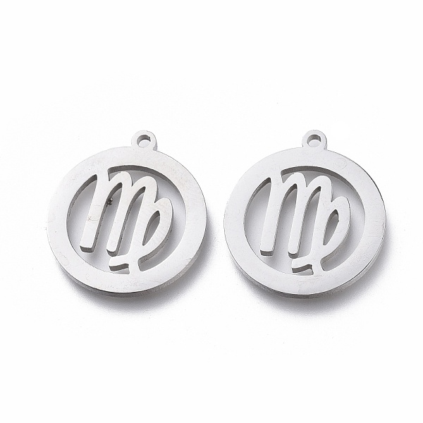 PandaHall 304 Stainless Steel Pendants, Ring with Constellations, Laser Cut, Virgo, 18x15.5x1mm, Hole: 1.4mm 304 Stainless Steel Virgo
PandaHall 304 Stainless Steel Pendants, Ring with Constellations, Laser Cut, Virgo, 18x15.5x1mm, Hole: 1.4mm 304 Stainless Steel Virgo