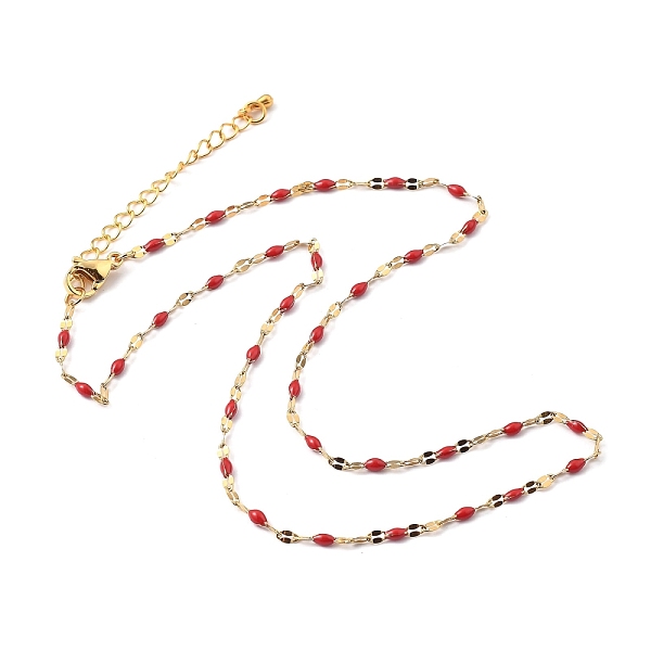 PandaHall 304 Stainless Steel Link Chain Necklaces, with Enamel and Lobster Claw Clasps, Golden, Red, 15.75 inch(40cm) 304 Stainless Steel...
PandaHall 304 Stainless Steel Link Chain Necklaces, with Enamel and Lobster Claw Clasps, Golden, Red, 15.75 inch(40cm) 304 Stainless Steel...