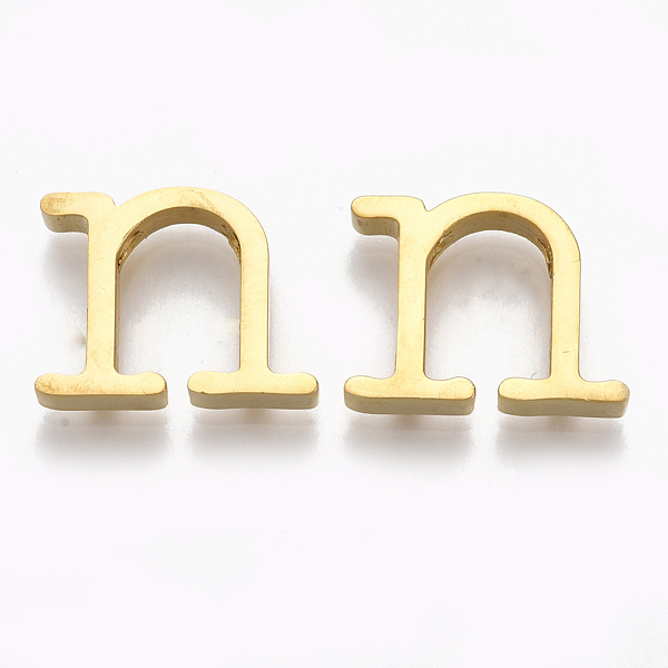 PandaHall 304 Stainless Steel Pendants, Golden, Letter, Letter.N, 12x16x3mm, Hole: 1.8mm 304 Stainless Steel Letter N
PandaHall 304 Stainless Steel Pendants, Golden, Letter, Letter.N, 12x16x3mm, Hole: 1.8mm 304 Stainless Steel Letter N