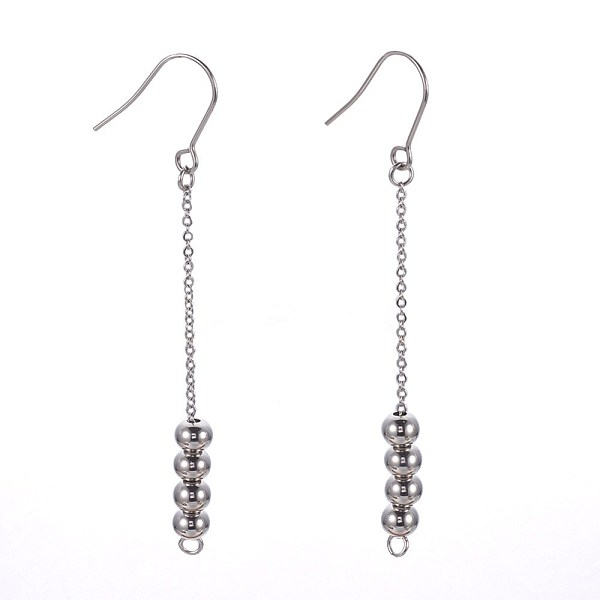 PandaHall 304 Stainless Steel Dangle Earrings, Round, Stainless Steel Color, 80mm, Pin: 0.7mm 304 Stainless Steel
PandaHall 304 Stainless Steel Dangle Earrings, Round, Stainless Steel Color, 80mm, Pin: 0.7mm 304 Stainless Steel