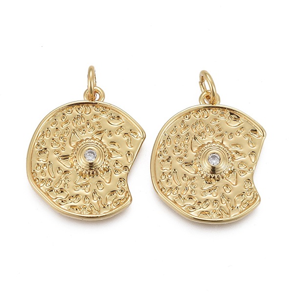 PandaHall Hammered Brass Micro Pave Clear Cubic Zirconia Pendants, with Jump Rings, Long-Lasting Plated, Real 18K Gold Plated, 20x16x2.5mm...
PandaHall Hammered Brass Micro Pave Clear Cubic Zirconia Pendants, with Jump Rings, Long-Lasting Plated, Real 18K Gold Plated, 20x16x2.5mm...