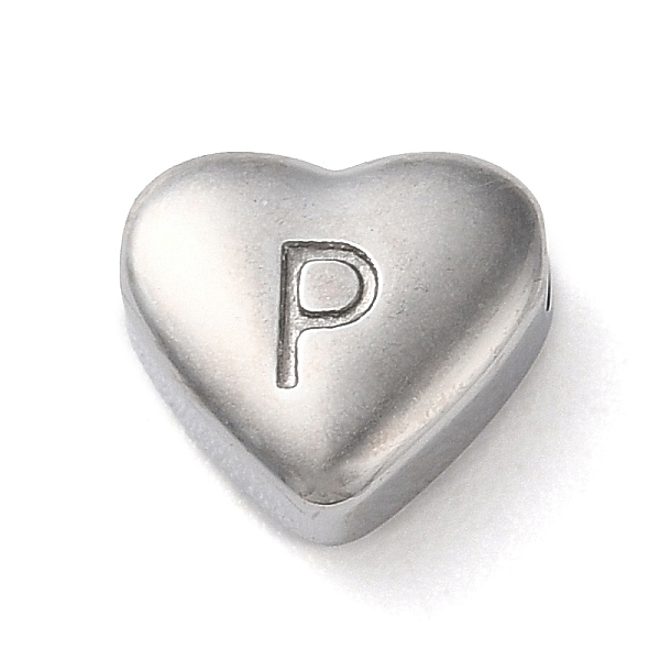 PandaHall 201 Stainless Steel Beads, Stainless Steel Color, Heart, Letter P, 7x8x3.5mm, Hole: 1.5mm 201 Stainless Steel Letter P
PandaHall 201 Stainless Steel Beads, Stainless Steel Color, Heart, Letter P, 7x8x3.5mm, Hole: 1.5mm 201 Stainless Steel Letter P