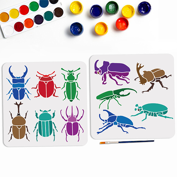 PandaHall MAYJOYDIY US 1 Set PET Hollow Out Drawing Painting Stencils, with 1Pc Art Paint Brushes, for DIY Scrapbook, Photo Album, Beetle...
PandaHall MAYJOYDIY US 1 Set PET Hollow Out Drawing Painting Stencils, with 1Pc Art Paint Brushes, for DIY Scrapbook, Photo Album, Beetle...