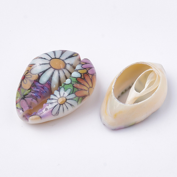 PandaHall Printed Natural Cowrie Shell Beads, No Hole/Undrilled, Colorful, 20~25x14~16x5~7mm Cowrie Shell Shell Shape
PandaHall Printed Natural Cowrie Shell Beads, No Hole/Undrilled, Colorful, 20~25x14~16x5~7mm Cowrie Shell Shell Shape