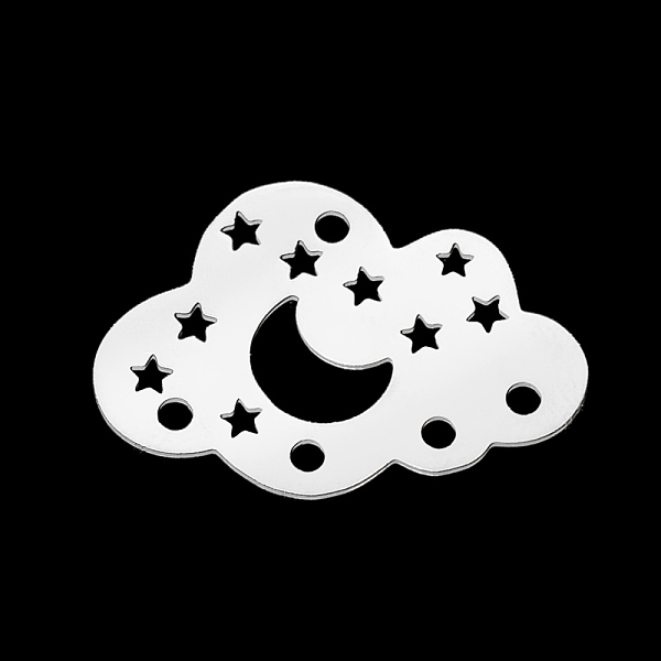 PandaHall 201 Stainless Steel Chandelier Components Links, Laser Cut, Cloud with Moon and Star, Stainless Steel Color, 17x25x1mm, Hole...
PandaHall 201 Stainless Steel Chandelier Components Links, Laser Cut, Cloud with Moon and Star, Stainless Steel Color, 17x25x1mm, Hole...