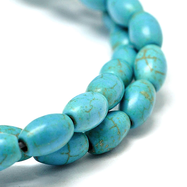 PandaHall Dyed Synthetic Turquoise Bead Strands, Oval, Medium Turquoise, 10x8mm, Hole: 1mm, about 38pcs/strand, about 15 inch Synthetic..., Cyan
PandaHall Dyed Synthetic Turquoise Bead Strands, Oval, Medium Turquoise, 10x8mm, Hole: 1mm, about 38pcs/strand, about 15 inch Synthetic..., Cyan