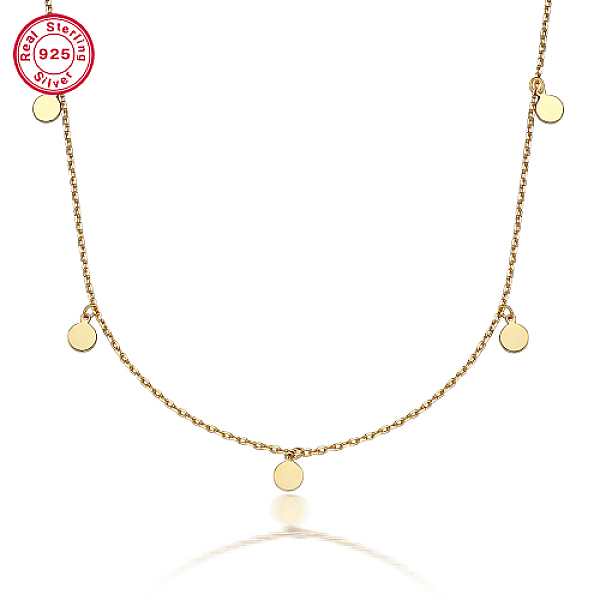 PandaHall 925 Sterling Silver Flat Round Pendant Necklaces for Women, Cable Chains Necklaces, Real 18K Gold Plated, 14.96 inch(38cm)...
PandaHall 925 Sterling Silver Flat Round Pendant Necklaces for Women, Cable Chains Necklaces, Real 18K Gold Plated, 14.96 inch(38cm)...