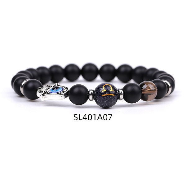 PandaHall Natural Black Agate & Smoky Quartz Stretch Bracelets, Constellation & Hamsa Hand with Evil Eye Bracelet for Women & Men, Libra...
PandaHall Natural Black Agate & Smoky Quartz Stretch Bracelets, Constellation & Hamsa Hand with Evil Eye Bracelet for Women & Men, Libra...