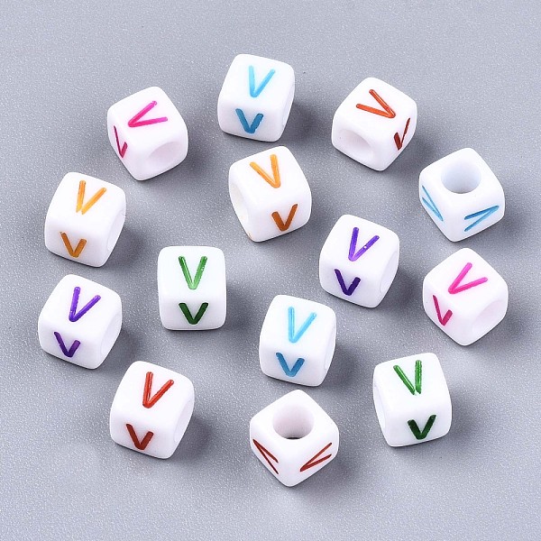 PandaHall Acrylic Beads, Horizontal Hole, Cube with Mixed Color Letter, Letter.V, 6x6x6mm, Hole: 3mm, about 2600pcs/500g Acrylic Letter V..., Multicolor
PandaHall Acrylic Beads, Horizontal Hole, Cube with Mixed Color Letter, Letter.V, 6x6x6mm, Hole: 3mm, about 2600pcs/500g Acrylic Letter V..., Multicolor