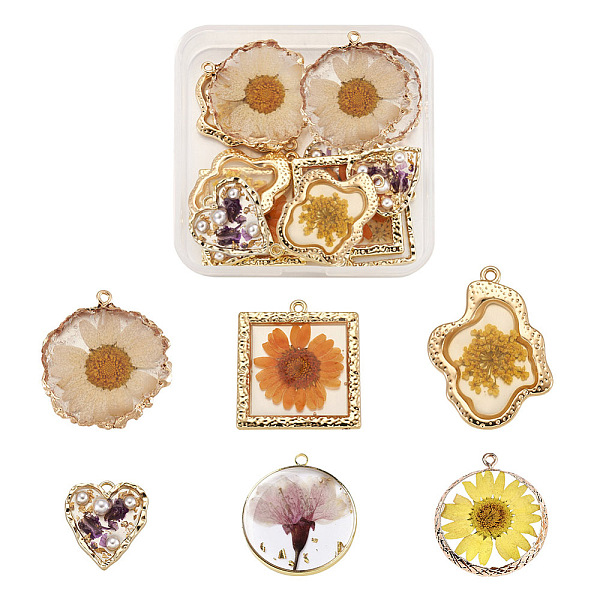 PandaHall Craftdady 12Pcs 6 Style Epoxy Resin Pendants, with Dried Flower Inside and Light Gold Plated Alloy Open Back Bezel, Nuggets &..., Multicolor
PandaHall Craftdady 12Pcs 6 Style Epoxy Resin Pendants, with Dried Flower Inside and Light Gold Plated Alloy Open Back Bezel, Nuggets &..., Multicolor