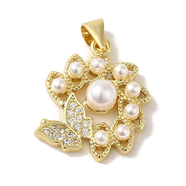 PandaHall Rack Plating Brass Micro Pave Clear Cubic Zirconia Pendants, with Plastic Pearl Beads, Cadmium Free & Lead Free, Real 18K Gold...
PandaHall Rack Plating Brass Micro Pave Clear Cubic Zirconia Pendants, with Plastic Pearl Beads, Cadmium Free & Lead Free, Real 18K Gold...