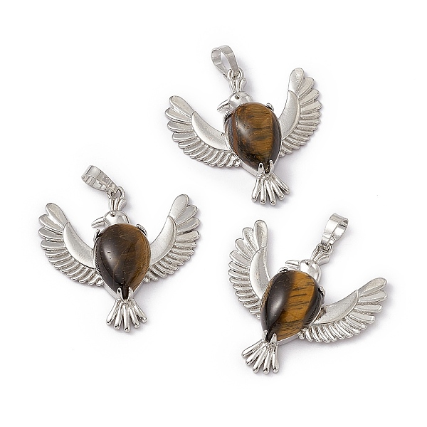 PandaHall Natural Tiger Eye Pendants, Bird Charms, with Platinum Tone Brass Findings, Cadmium Free & Nickel Free & Lead Free...
PandaHall Natural Tiger Eye Pendants, Bird Charms, with Platinum Tone Brass Findings, Cadmium Free & Nickel Free & Lead Free...