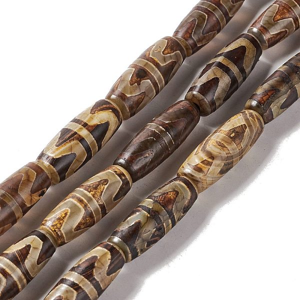 PandaHall Tibetan Style dZi Beads Strands, Natural & Dyed Agate Beads, Rice, Tiger Pattern, 28.5~30x10mm, Hole: 2.5mm, about 10pcs/strand...
PandaHall Tibetan Style dZi Beads Strands, Natural & Dyed Agate Beads, Rice, Tiger Pattern, 28.5~30x10mm, Hole: 2.5mm, about 10pcs/strand...