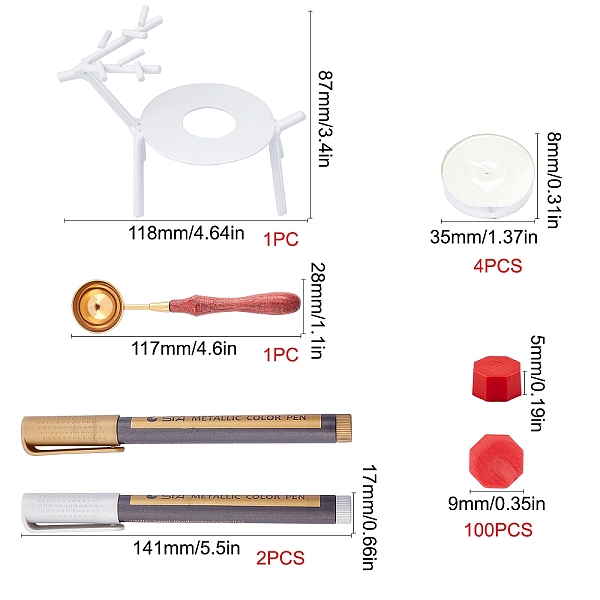 PandaHall CRASPIRE Fire Wax Seal Wax Sealing Stamps Tool Kits, include White Color Deer Iron Wax Furnace, Spoon, Candle, Wax Particles..., Multicolor
PandaHall CRASPIRE Fire Wax Seal Wax Sealing Stamps Tool Kits, include White Color Deer Iron Wax Furnace, Spoon, Candle, Wax Particles..., Multicolor