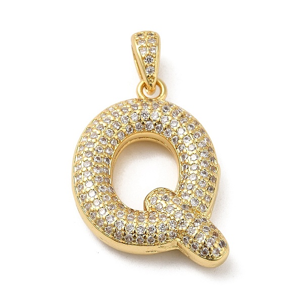 PandaHall Brass Micro Pave Cubic Zirconia Pendants, Cadmium Free & Lead Free, Long-Lasting Plated, Real 18K Gold Plated, Letter Q..., Clear
PandaHall Brass Micro Pave Cubic Zirconia Pendants, Cadmium Free & Lead Free, Long-Lasting Plated, Real 18K Gold Plated, Letter Q..., Clear