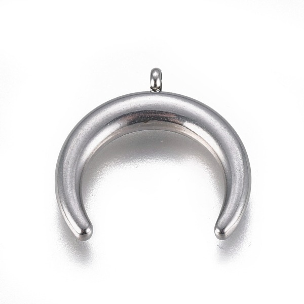 PandaHall 304 Stainless Steel Pendants, Double Horn/Crescent Moon, Stainless Steel Color, 22.5x23x4mm, Hole: 1.8mm 304 Stainless Steel Moon
PandaHall 304 Stainless Steel Pendants, Double Horn/Crescent Moon, Stainless Steel Color, 22.5x23x4mm, Hole: 1.8mm 304 Stainless Steel Moon