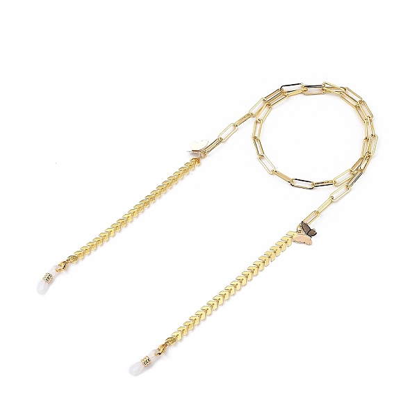 PandaHall Brass Eyeglasses Chains, Neck Strap for Eyeglasses, with 304 Stainless Steel Lobster Claw Clasps and Rubber Loop Ends, Butterfly...
PandaHall Brass Eyeglasses Chains, Neck Strap for Eyeglasses, with 304 Stainless Steel Lobster Claw Clasps and Rubber Loop Ends, Butterfly...