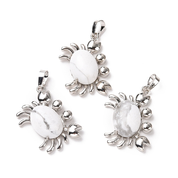 PandaHall Natural Howlite Pendants, with Platinum Plated Brass Findings, Cadmium Free & Lead Free, Crab, 33x22x8.5mm, Hole: 8x5mm Howlite...
PandaHall Natural Howlite Pendants, with Platinum Plated Brass Findings, Cadmium Free & Lead Free, Crab, 33x22x8.5mm, Hole: 8x5mm Howlite...