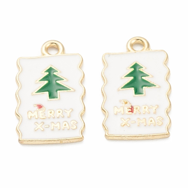 PandaHall Alloy Enamel Pendants, for Christmas, Light Gold Plated, Rectangle with Tree Pattern, White, 21x12x1mm, Hole: 1mm Alloy+Enamel...
PandaHall Alloy Enamel Pendants, for Christmas, Light Gold Plated, Rectangle with Tree Pattern, White, 21x12x1mm, Hole: 1mm Alloy+Enamel...