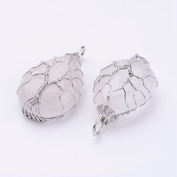 PandaHall Natural Quartz Crystal Pendants, Rock Crystal Pendants, with Brass Findings, teardrop, Platinum, 44~46x26x12~13mm, Hole: 4x7mm...
PandaHall Natural Quartz Crystal Pendants, Rock Crystal Pendants, with Brass Findings, teardrop, Platinum, 44~46x26x12~13mm, Hole: 4x7mm...