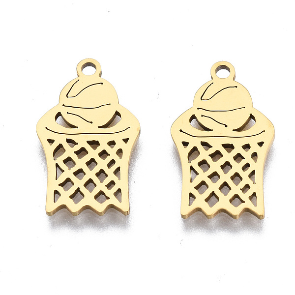PandaHall Ion Plating(IP) 201 Stainless Steel Pendants, Laser Cut, Basketball, Golden, 17.5x10.5x1mm, Hole: 1.4mm 201 Stainless Steel Sports
PandaHall Ion Plating(IP) 201 Stainless Steel Pendants, Laser Cut, Basketball, Golden, 17.5x10.5x1mm, Hole: 1.4mm 201 Stainless Steel Sports