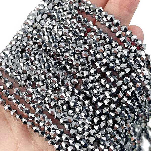 PandaHall Transparent Electroplate Glass Beads Strands, Full Plated, Faceted, Bicone, Platinum Plated, 3.5x3mm, Hole: 0.8mm, about...
PandaHall Transparent Electroplate Glass Beads Strands, Full Plated, Faceted, Bicone, Platinum Plated, 3.5x3mm, Hole: 0.8mm, about...