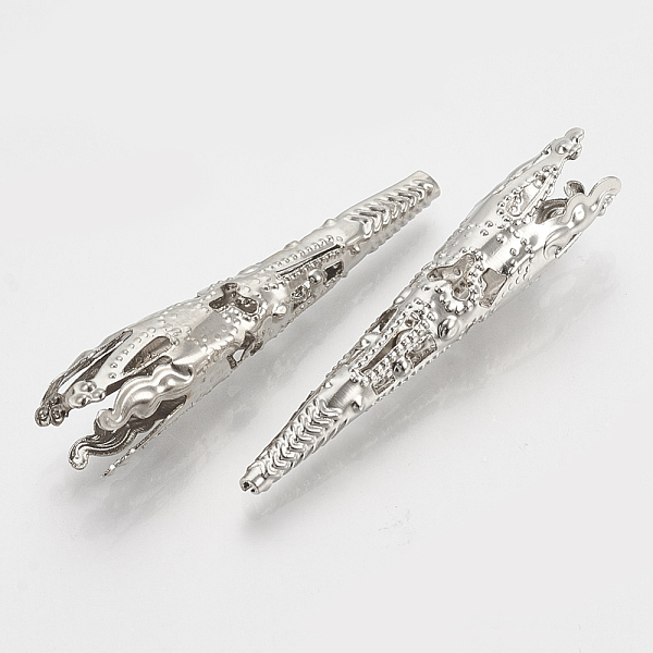 PandaHall Bead Cones, Iron, Platinum, about 8mm in diameter, 42mm high, hole: 1mm Iron
PandaHall Bead Cones, Iron, Platinum, about 8mm in diameter, 42mm high, hole: 1mm Iron