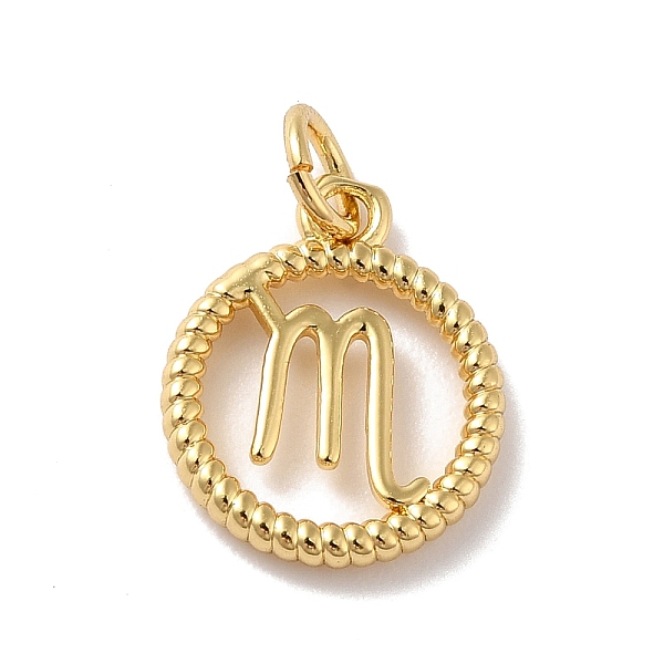 PandaHall Brass Charms, Cadmium Free & Lead Free, Real 18K Gold Plated, Ring with Twelve Constellations, Scorpio, 14.5x12x2mm, Hole: 3.4mm...
PandaHall Brass Charms, Cadmium Free & Lead Free, Real 18K Gold Plated, Ring with Twelve Constellations, Scorpio, 14.5x12x2mm, Hole: 3.4mm...