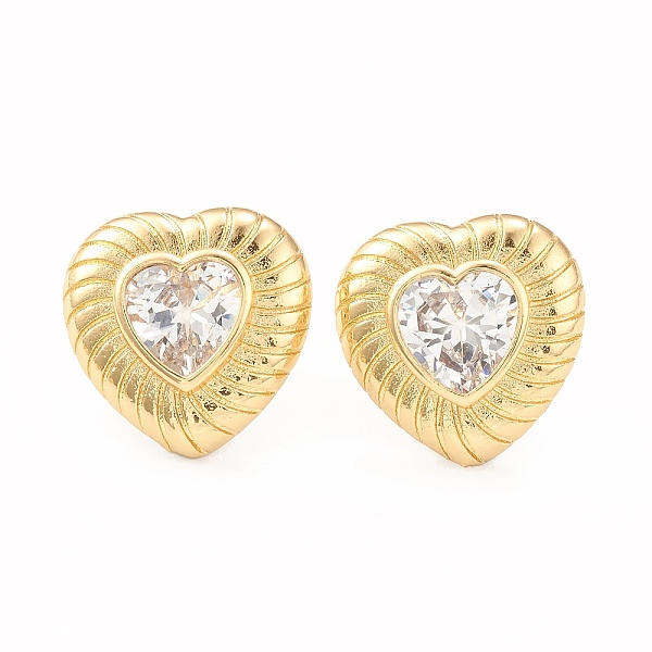 PandaHall Clear Cubic Zirconia Heart Stud Earrings, Rack Plating Brass Jewelry for Women, Cadmium Free & Lead Free, Real 18K Gold Plated...
PandaHall Clear Cubic Zirconia Heart Stud Earrings, Rack Plating Brass Jewelry for Women, Cadmium Free & Lead Free, Real 18K Gold Plated...