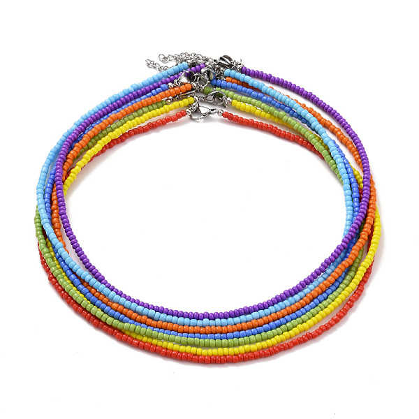 PandaHall 7 Pcs 7 Colors Chakra Jewelry Glass Seed Beaded Necklaces Set, Choker Jewelry for Women and Girls, Mixed Color, 40.8cm, 7pcs/set..., Multicolor
PandaHall 7 Pcs 7 Colors Chakra Jewelry Glass Seed Beaded Necklaces Set, Choker Jewelry for Women and Girls, Mixed Color, 40.8cm, 7pcs/set..., Multicolor