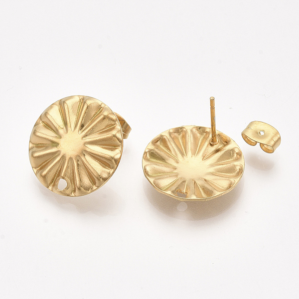 PandaHall 304 Stainless Steel Stud Earring Findings, with Ear Nuts/Earring Backs, Flat Round, Golden, 17mm, Hole: 1.8mm, Pin: 0.7mm 304...
PandaHall 304 Stainless Steel Stud Earring Findings, with Ear Nuts/Earring Backs, Flat Round, Golden, 17mm, Hole: 1.8mm, Pin: 0.7mm 304...