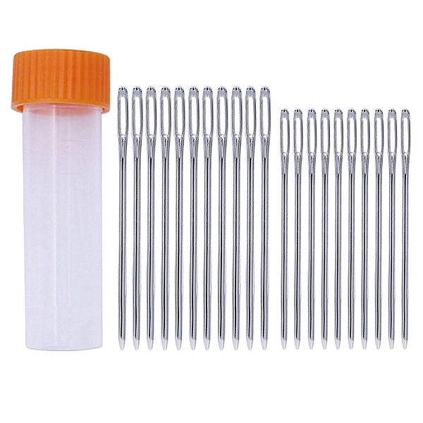 PandaHall Iron Yarn Needles, Big Eye Blunt Needles, for Cross-Stitch, Knitting, Ribbon Embroidery, Platinum, 48~52x1.05~1.25mm Iron
PandaHall Iron Yarn Needles, Big Eye Blunt Needles, for Cross-Stitch, Knitting, Ribbon Embroidery, Platinum, 48~52x1.05~1.25mm Iron