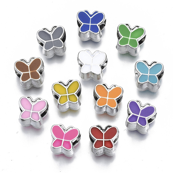 PandaHall UV Plating Acrylic European Beads, with Enamel, Large Hole Beads, Mixed Color, Butterfly, Platinum, 10x11x8mm, Hole: 5mm Acrylic...
PandaHall UV Plating Acrylic European Beads, with Enamel, Large Hole Beads, Mixed Color, Butterfly, Platinum, 10x11x8mm, Hole: 5mm Acrylic...
