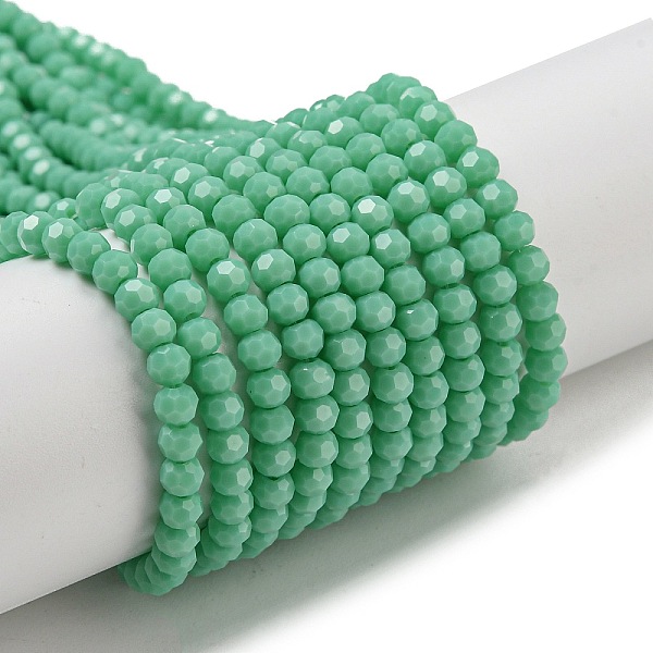 PandaHall Opaque Glass Beads Stands, Faceted(32 Facets), Round, Medium Sea Green, 3~3.5mm, Hole: 0.6mm, about 163~166pcs/strand, 50~51cm...
PandaHall Opaque Glass Beads Stands, Faceted(32 Facets), Round, Medium Sea Green, 3~3.5mm, Hole: 0.6mm, about 163~166pcs/strand, 50~51cm...