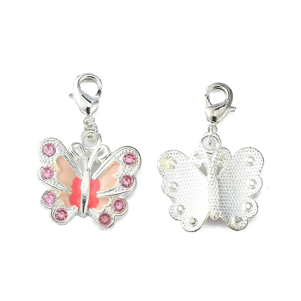 PandaHall Silver Plated Alloy Enamel Rhinestone Pendants, with Brass Finding, Butterfly, Pink, 33mm Alloy Rhinestone+Enamel Butterfly Pink
PandaHall Silver Plated Alloy Enamel Rhinestone Pendants, with Brass Finding, Butterfly, Pink, 33mm Alloy Rhinestone+Enamel Butterfly Pink