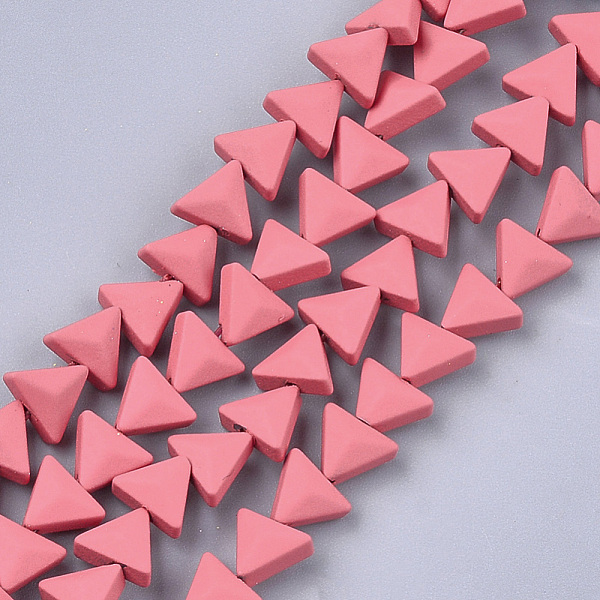 PandaHall Spray Painted Non-magnetic Synthetic Hematite Beads Strands, Triangle, Light Coral, 6x7x3.5mm, Hole: 0.8mm, about 66~70pcs/strand..., Red
PandaHall Spray Painted Non-magnetic Synthetic Hematite Beads Strands, Triangle, Light Coral, 6x7x3.5mm, Hole: 0.8mm, about 66~70pcs/strand..., Red