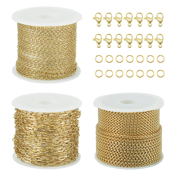PandaHall Chain Bracelet Necklace Making Kit, Including 304 Stainless Steel Box & Paperclip & Cable Chains & Clasp, Brass Jump Rings...
PandaHall Chain Bracelet Necklace Making Kit, Including 304 Stainless Steel Box & Paperclip & Cable Chains & Clasp, Brass Jump Rings...