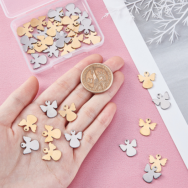 PandaHall UNICRAFTALE 40pcs 2 Colors Angel Pattern Pendants Stainless Steel Charms Laser Cut Angel Pendant for Necklace Jewelry Making...
PandaHall UNICRAFTALE 40pcs 2 Colors Angel Pattern Pendants Stainless Steel Charms Laser Cut Angel Pendant for Necklace Jewelry Making...