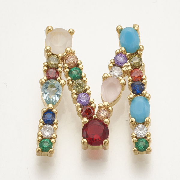 PandaHall Brass Micro Pave Cubic Zirconia Pendants, Letter, Colorful, Golden, Letter.M, 20x17x6mm, Hole: 3x2mm Brass+Cubic Zirconia Letter M
PandaHall Brass Micro Pave Cubic Zirconia Pendants, Letter, Colorful, Golden, Letter.M, 20x17x6mm, Hole: 3x2mm Brass+Cubic Zirconia Letter M