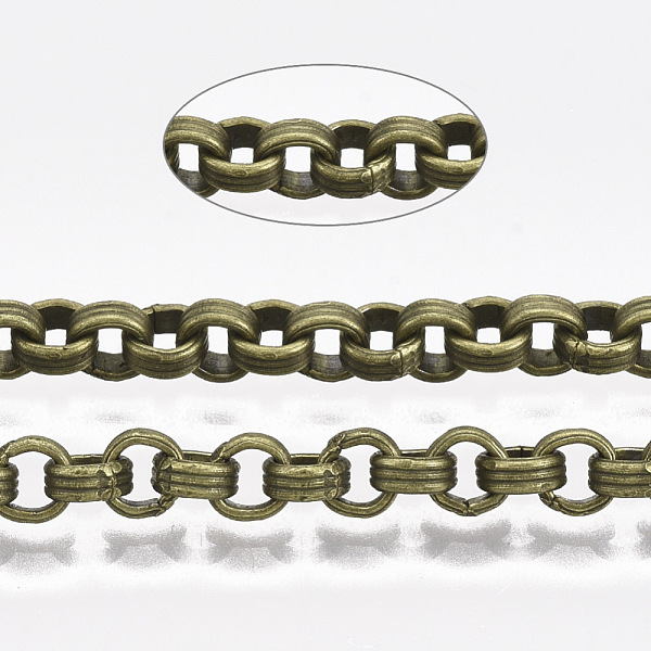 PandaHall Iron Groove Link Rolo Chains, Unwelded, with Spool, Antique Bronze, 4.2x1.6mm, about 82.02 Feet(25m)/roll Iron
PandaHall Iron Groove Link Rolo Chains, Unwelded, with Spool, Antique Bronze, 4.2x1.6mm, about 82.02 Feet(25m)/roll Iron