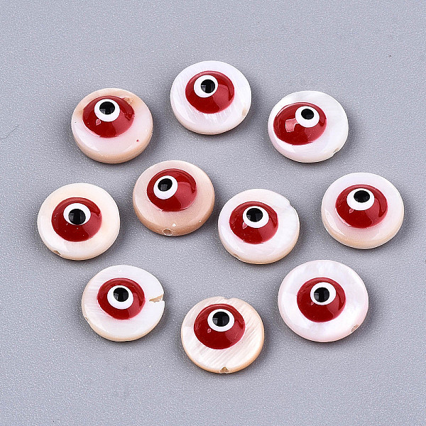 PandaHall Natural Freshwater Shell Beads, with Enamel, Flat Round with Evil Eye, Red, 9x4.5mm, Hole: 0.8mm Freshwater Shell Evil Eye Red
PandaHall Natural Freshwater Shell Beads, with Enamel, Flat Round with Evil Eye, Red, 9x4.5mm, Hole: 0.8mm Freshwater Shell Evil Eye Red