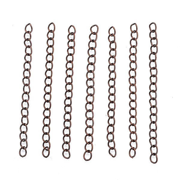PandaHall Iron Chain Extender, Curb Chains, Nickel Free, Red Copper, 70mm, Link: 5~5.5x3.5~4x0.8mm Iron
PandaHall Iron Chain Extender, Curb Chains, Nickel Free, Red Copper, 70mm, Link: 5~5.5x3.5~4x0.8mm Iron