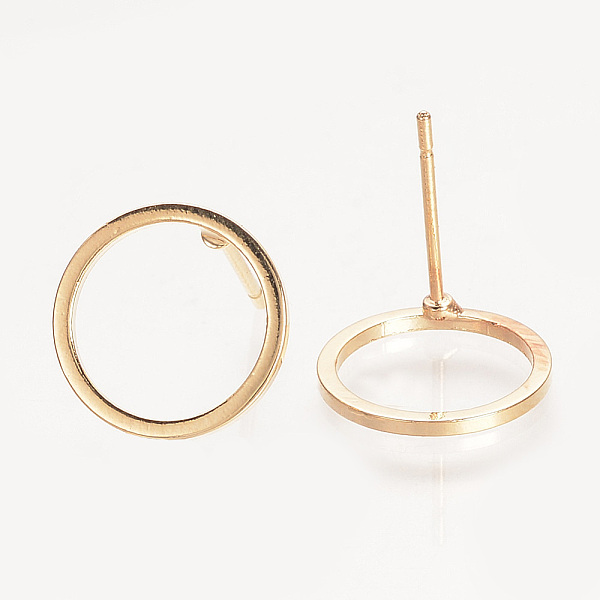 PandaHall Brass Ear Stud Findings, Nickel Free, Real 18K Gold Plated, Ring, 12mm, Pin: 0.5mm Brass Others
PandaHall Brass Ear Stud Findings, Nickel Free, Real 18K Gold Plated, Ring, 12mm, Pin: 0.5mm Brass Others