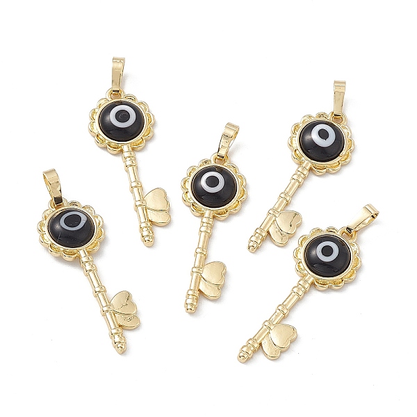 PandaHall Handmade Evil Eye Lampwork Pendants, with Rack Plating Real 18K Gold Plated Brass Findings, Long-Lasting Plated, Flower Key with..., Black
PandaHall Handmade Evil Eye Lampwork Pendants, with Rack Plating Real 18K Gold Plated Brass Findings, Long-Lasting Plated, Flower Key with..., Black